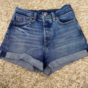 Levi’s Button Fly High Rise Jean Shorts